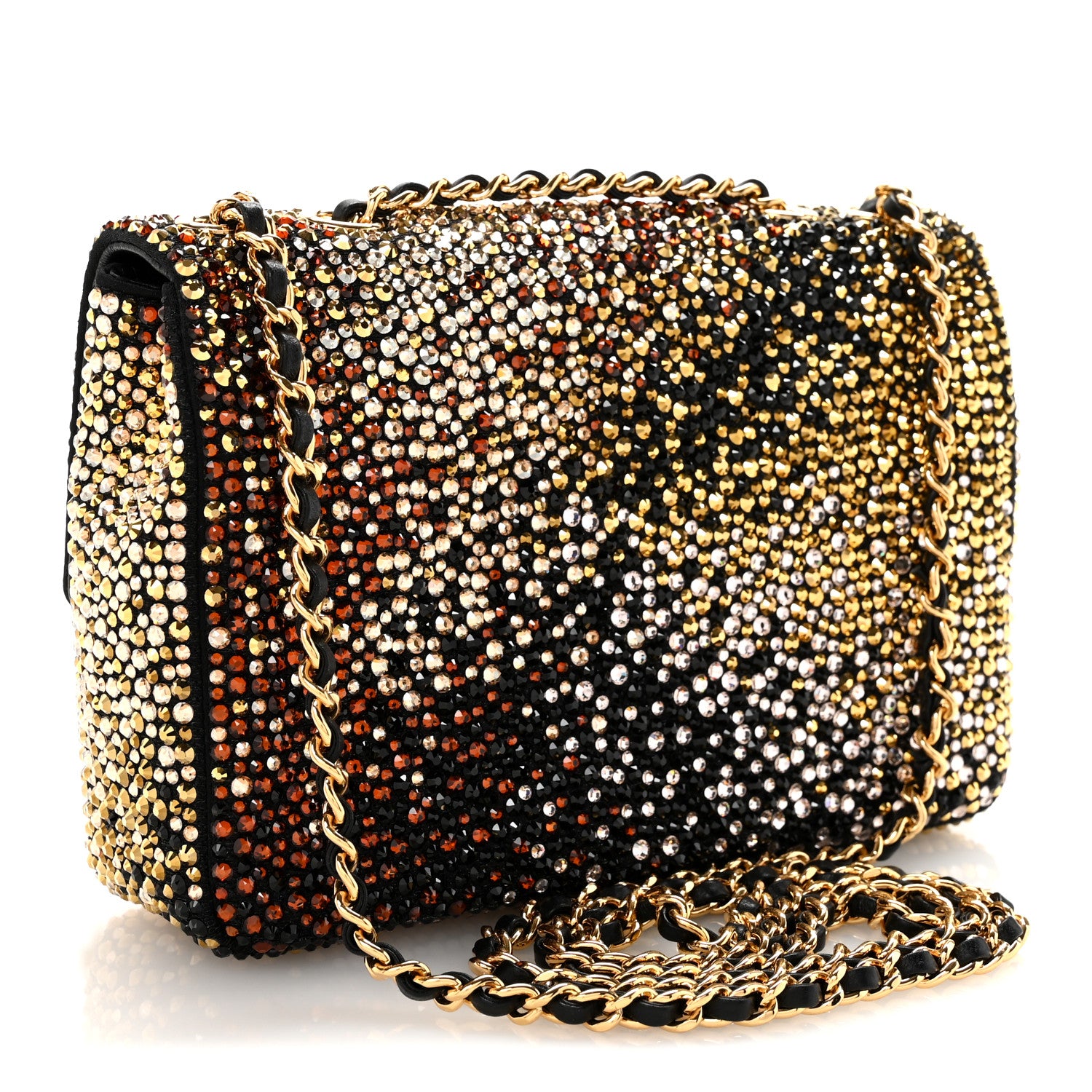Chanel Lambskin Crystal Flap Black Multicolor 3 of 11