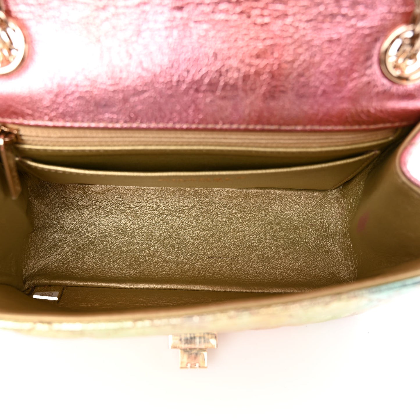 Metallic Goatskin Quilted Mini 2.55 Reissue Flap Multicolor