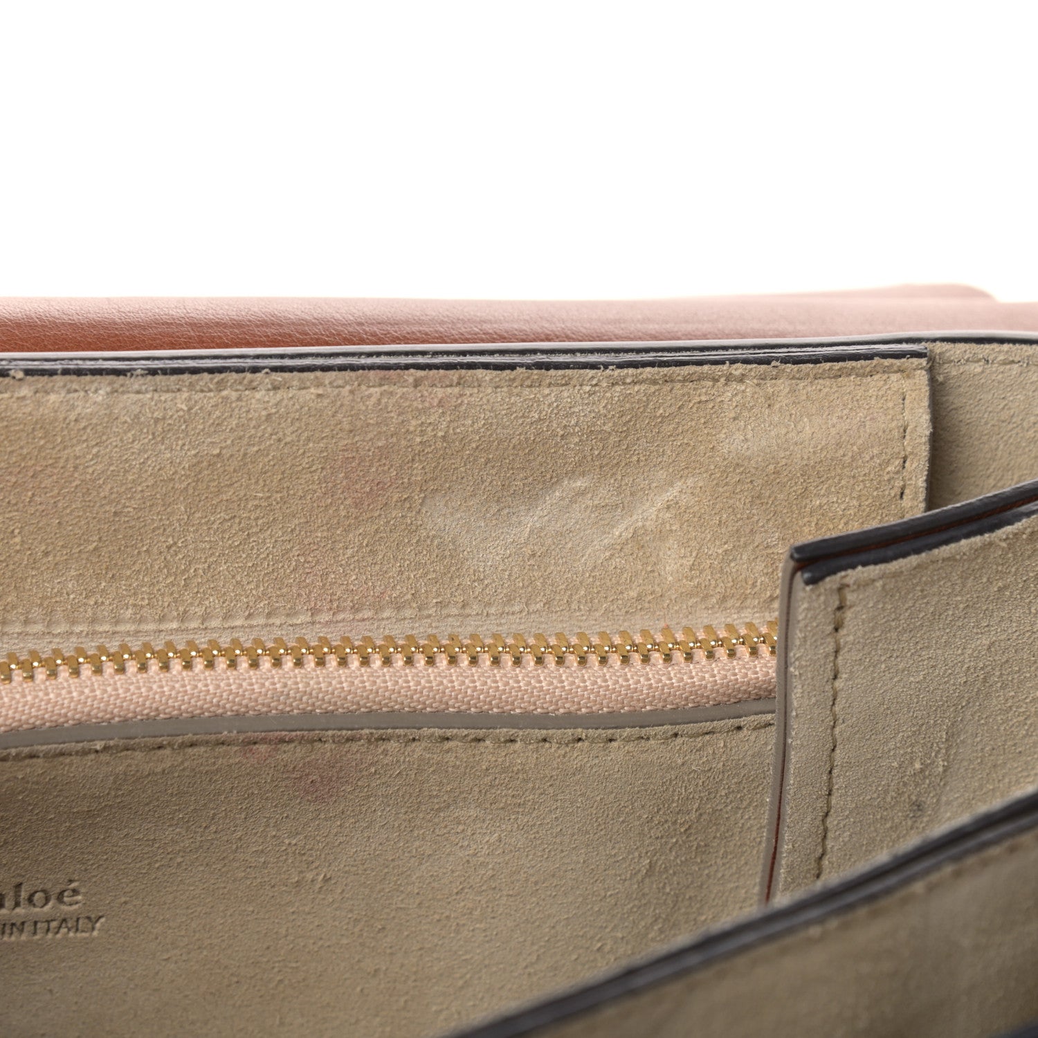 Chloe Suede Calfskin Medium Faye Shoulder Bag Tobacco 11 of 16