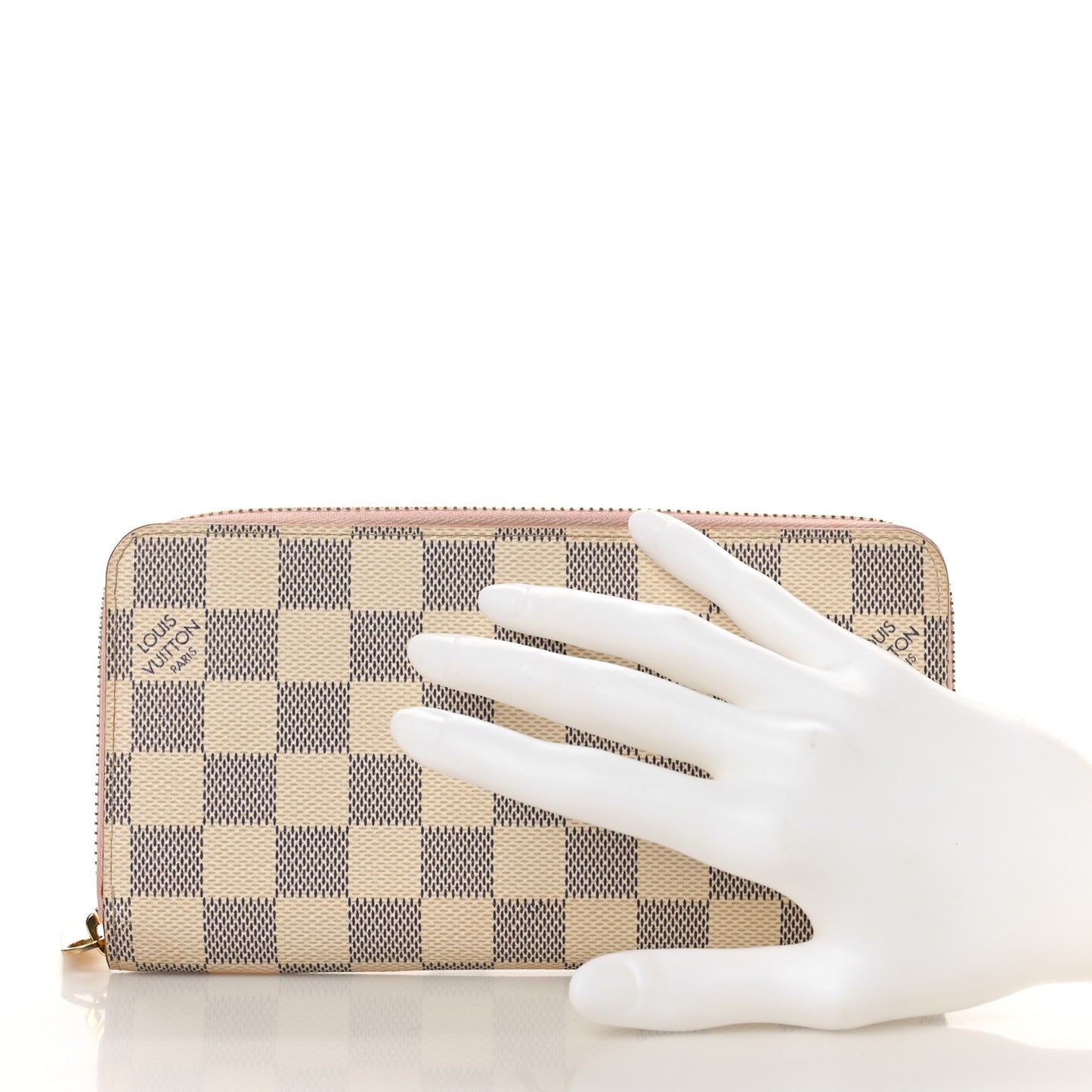 Damier Azur Zippy Wallet Rose Ballerine