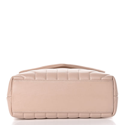 Saint Laurent Calfskin Y Quilted Monogram Small Loulou Chain Satchel Nude Powder 20 of 21