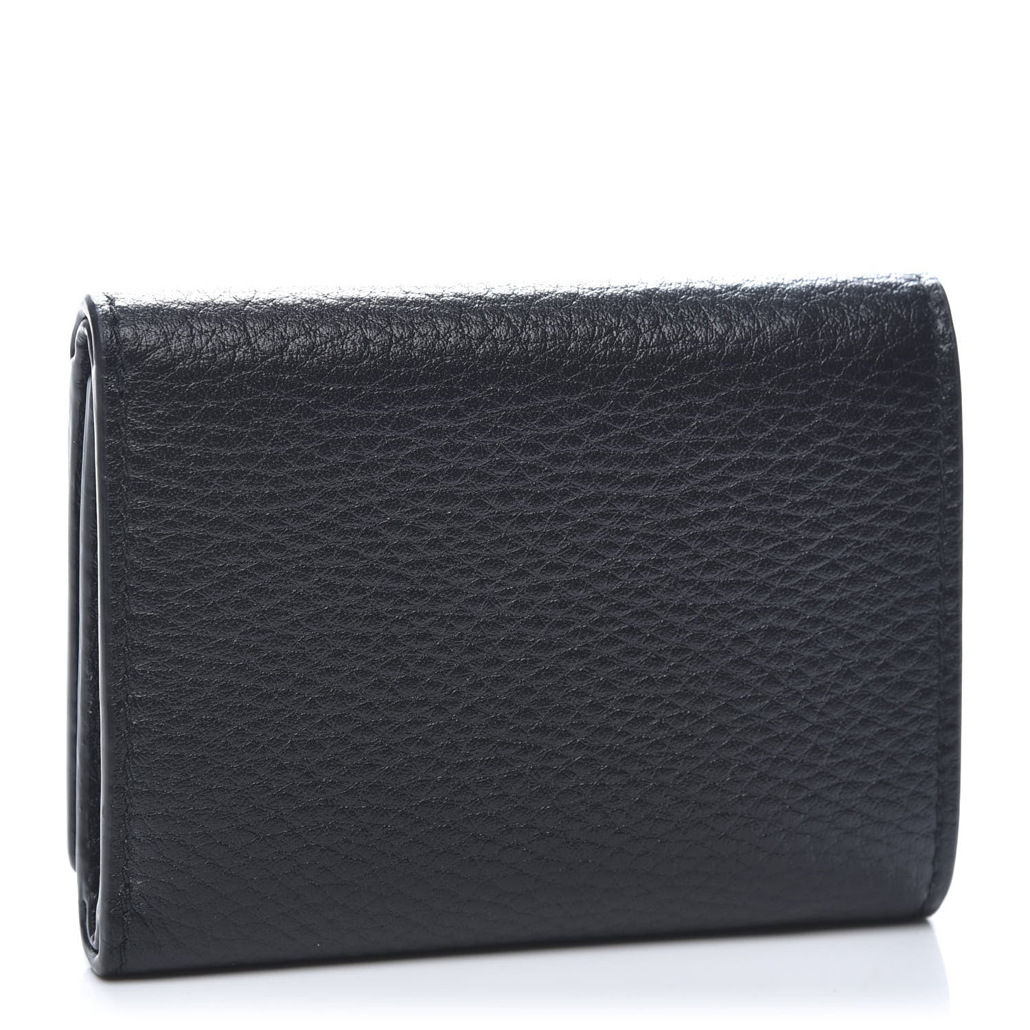 Prada Vitello Grain Small Tri-Fold Wallet Black 3 of 9
