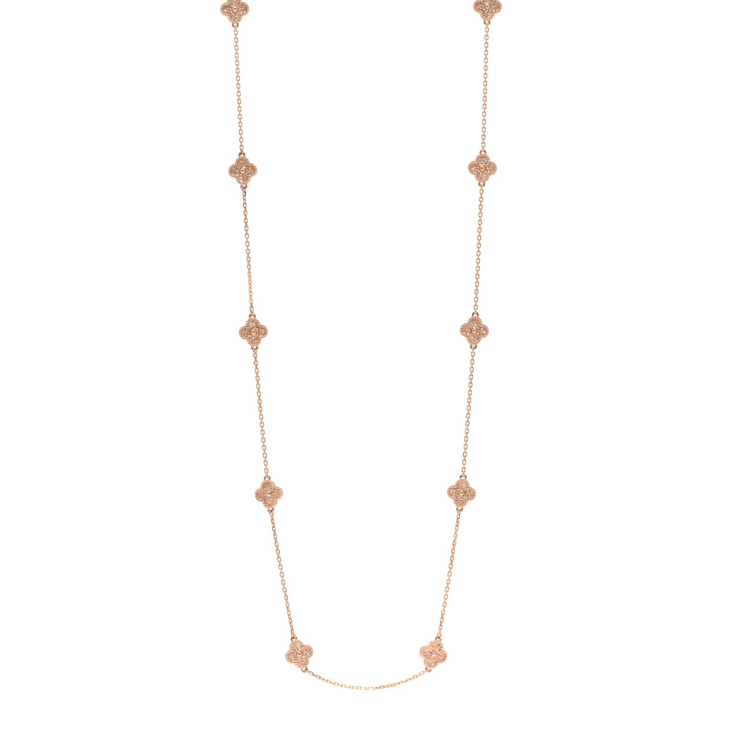18K Rose Gold 16 Motifs Sweet Alhambra Necklace