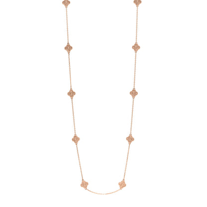 Van Cleef & Arpels 18K Rose Gold 16 Motifs Sweet Alhambra Necklace 1 of 6