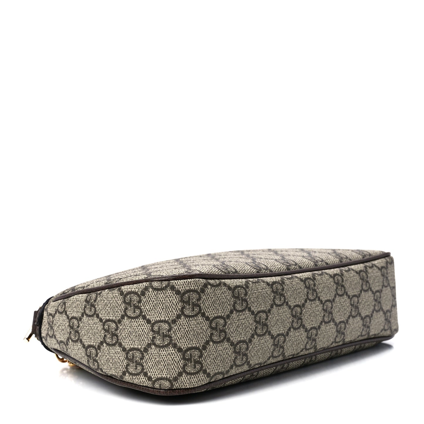 GG Supreme Monogram Textured Dollar Calfskin Web Small Ophidia GG Handbag Beige Ebony New Acero