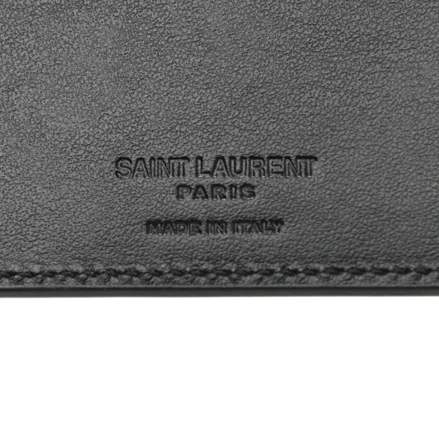Saint Laurent Calfskin Checkerboard Bill Clip Card Case Black 6 of 7