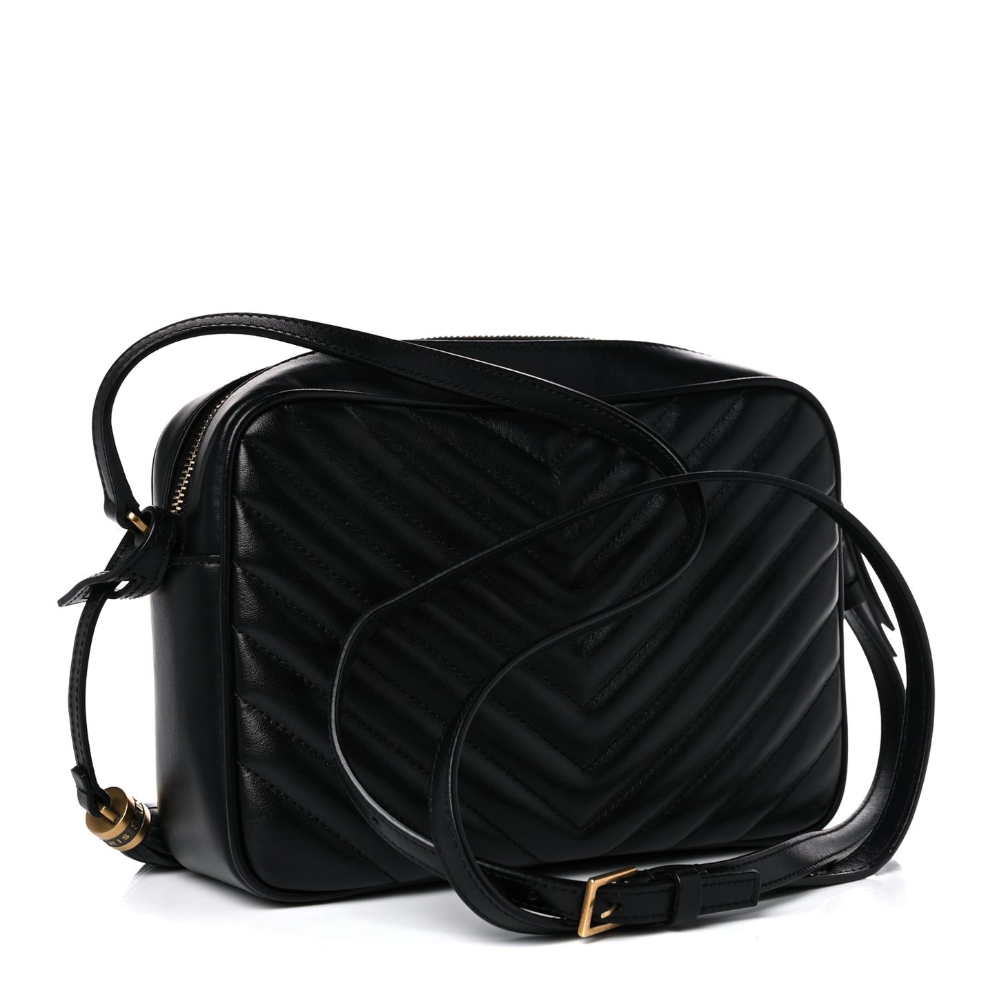 Calfskin Matelasse Monogram Lou Camera Bag Black