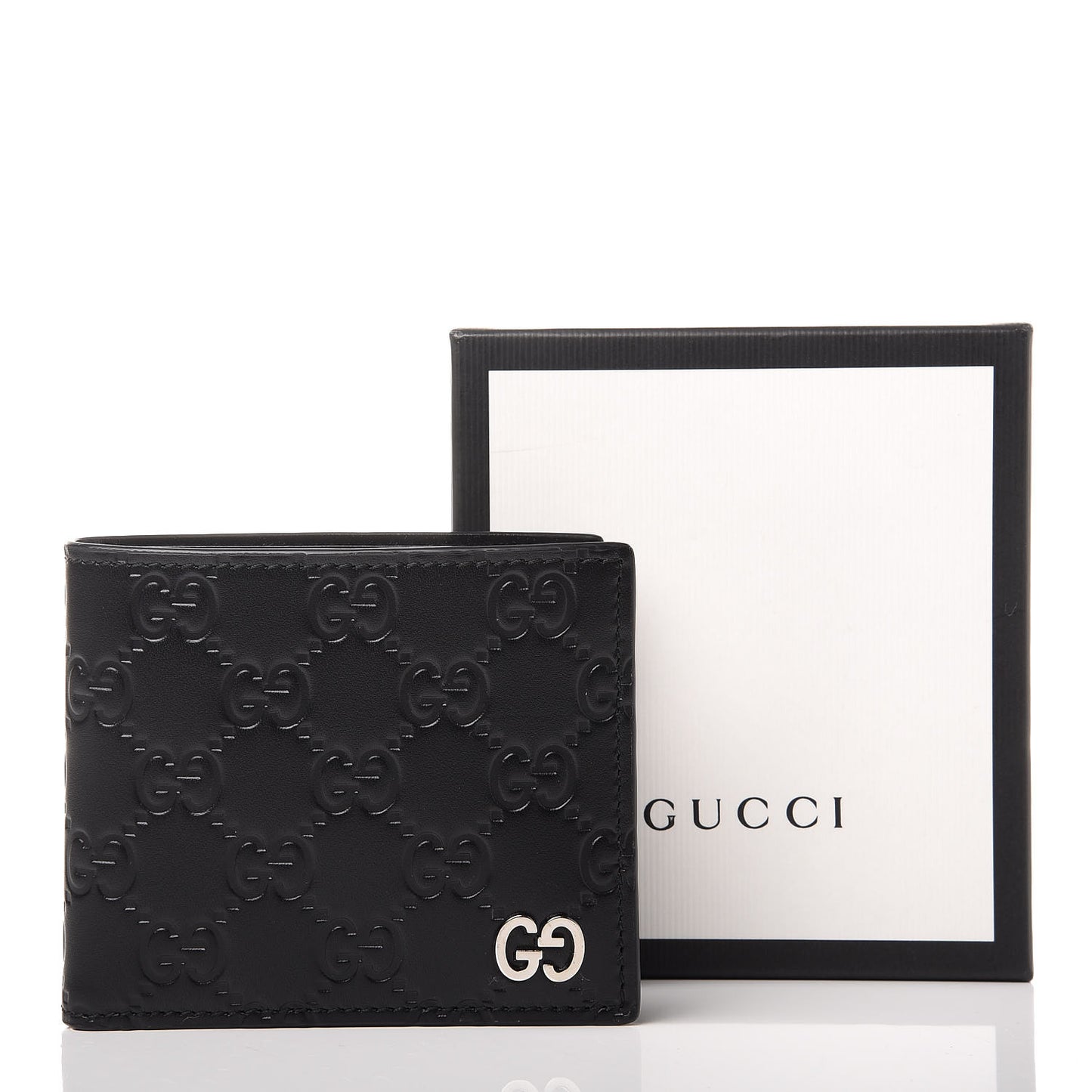 Guccissima Signature Dorian Bi-Fold Wallet Black