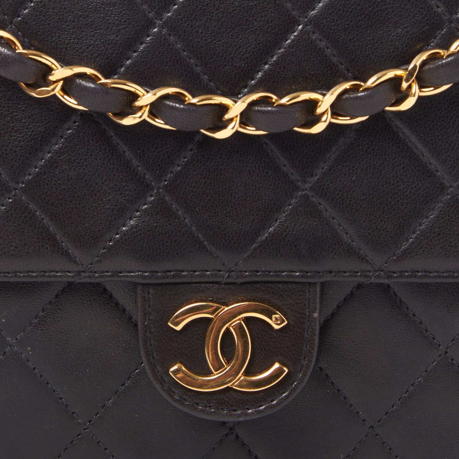 Chanel Lambskin Quilted Small Single Flap Black 6 of 9