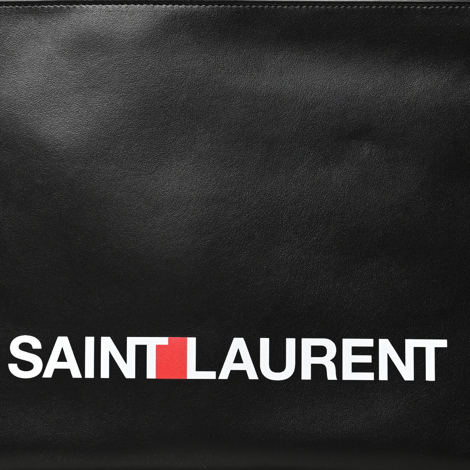 Saint Laurent Calfskin Logo Zipped Tablet Pouch Black 8 of 9