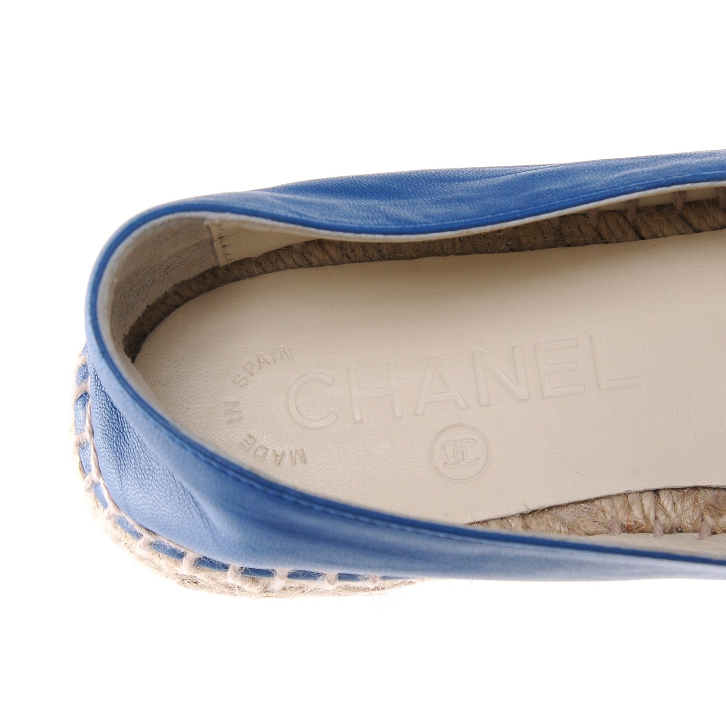 Lambskin CC Espadrilles 35 Blue