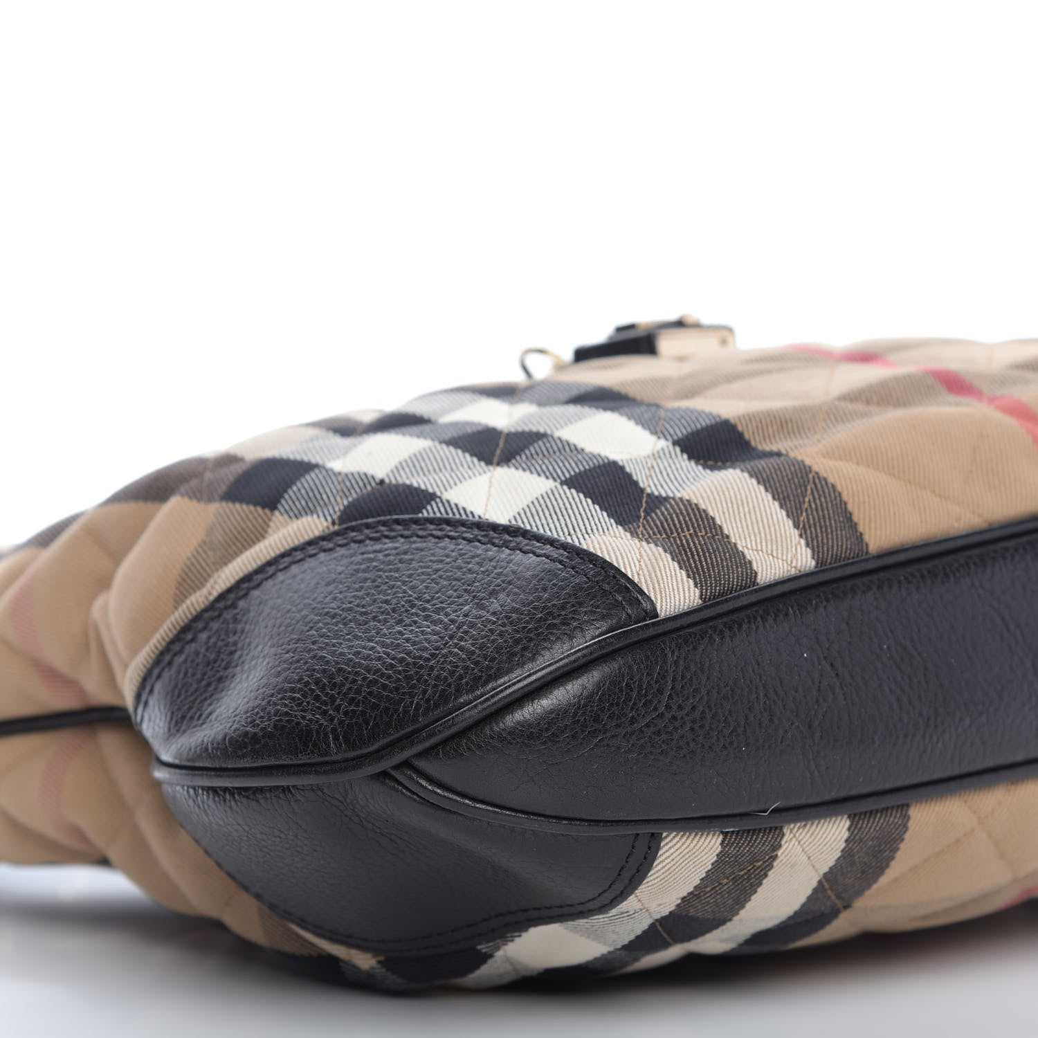 Burberry House Check Quilted Brook Hobo Black 6 of 10