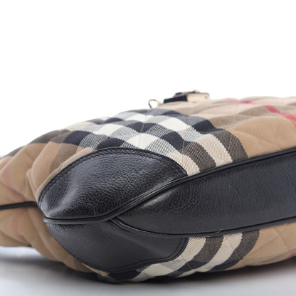 Burberry House Check Quilted Brook Hobo Black 6 of 10