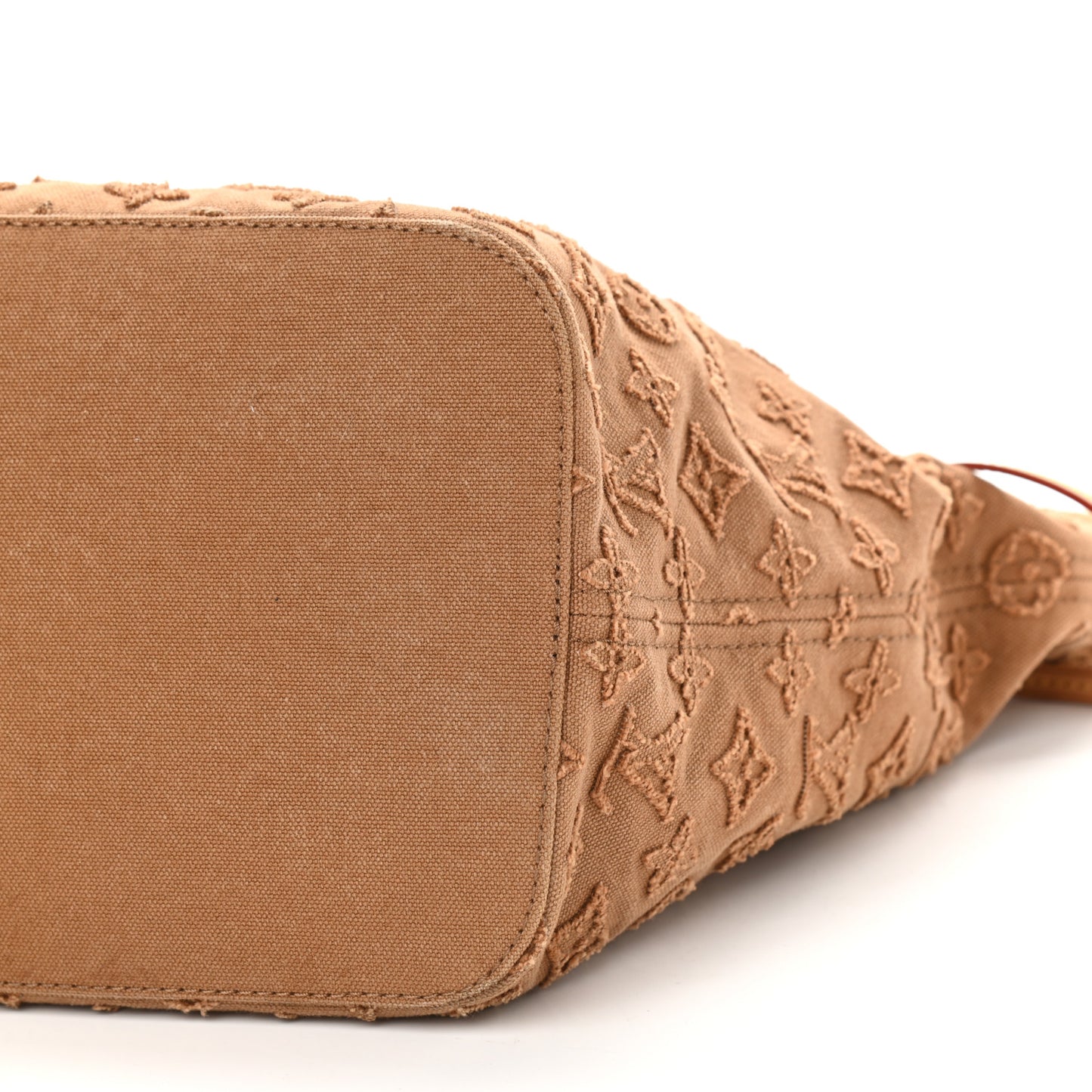 Monogram Denim Neverfull MM Beige