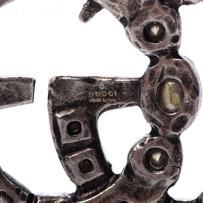 Gucci Oxidized Palladium Crystal Double G Bracelet Silver 4 of 4
