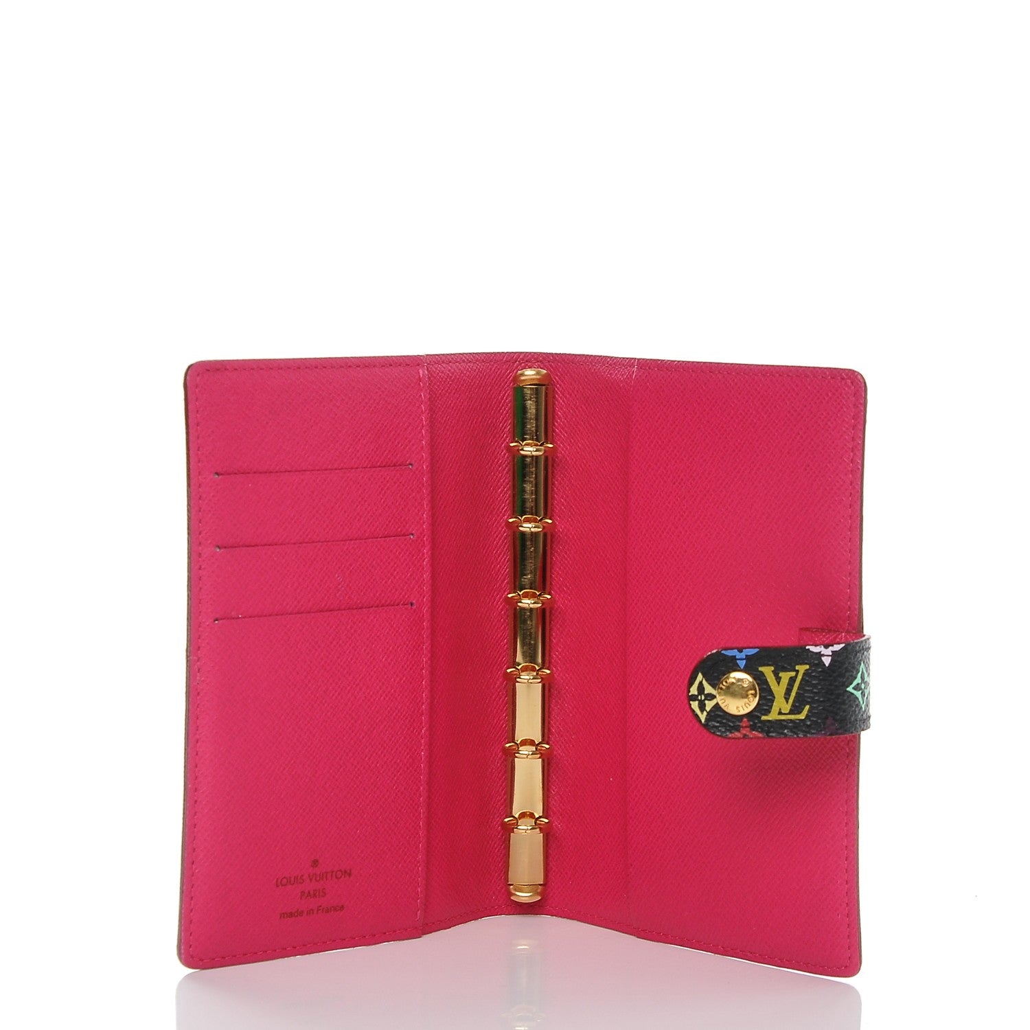 Louis Vuitton Monogram Multicolor Small Ring Agenda Cover Black Grenade 5 of 6