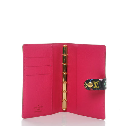 Louis Vuitton Monogram Multicolor Small Ring Agenda Cover Black Grenade 5 of 6