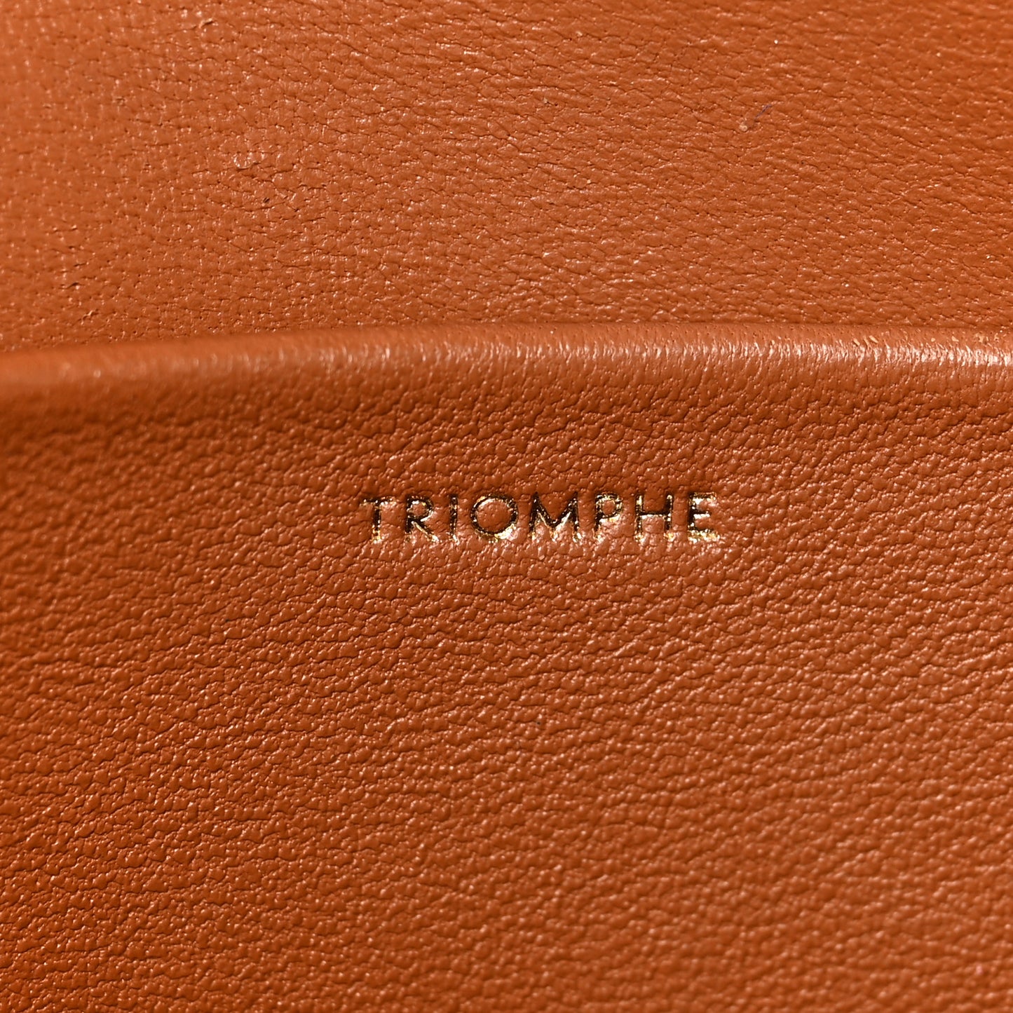 Canvas Calfskin Triomphe Shoulder Bag Tan