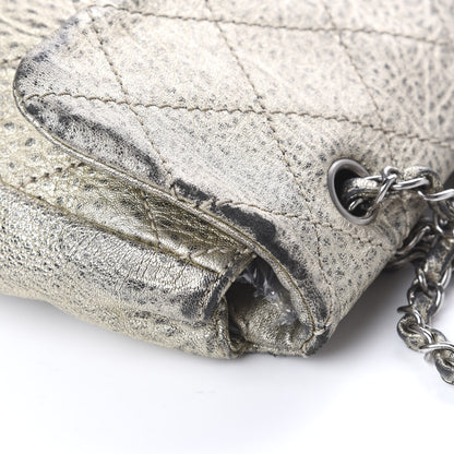 Chanel Distressed Metallic Lambskin Quilted Le Marais Ligne Flap Gold 10 of 16