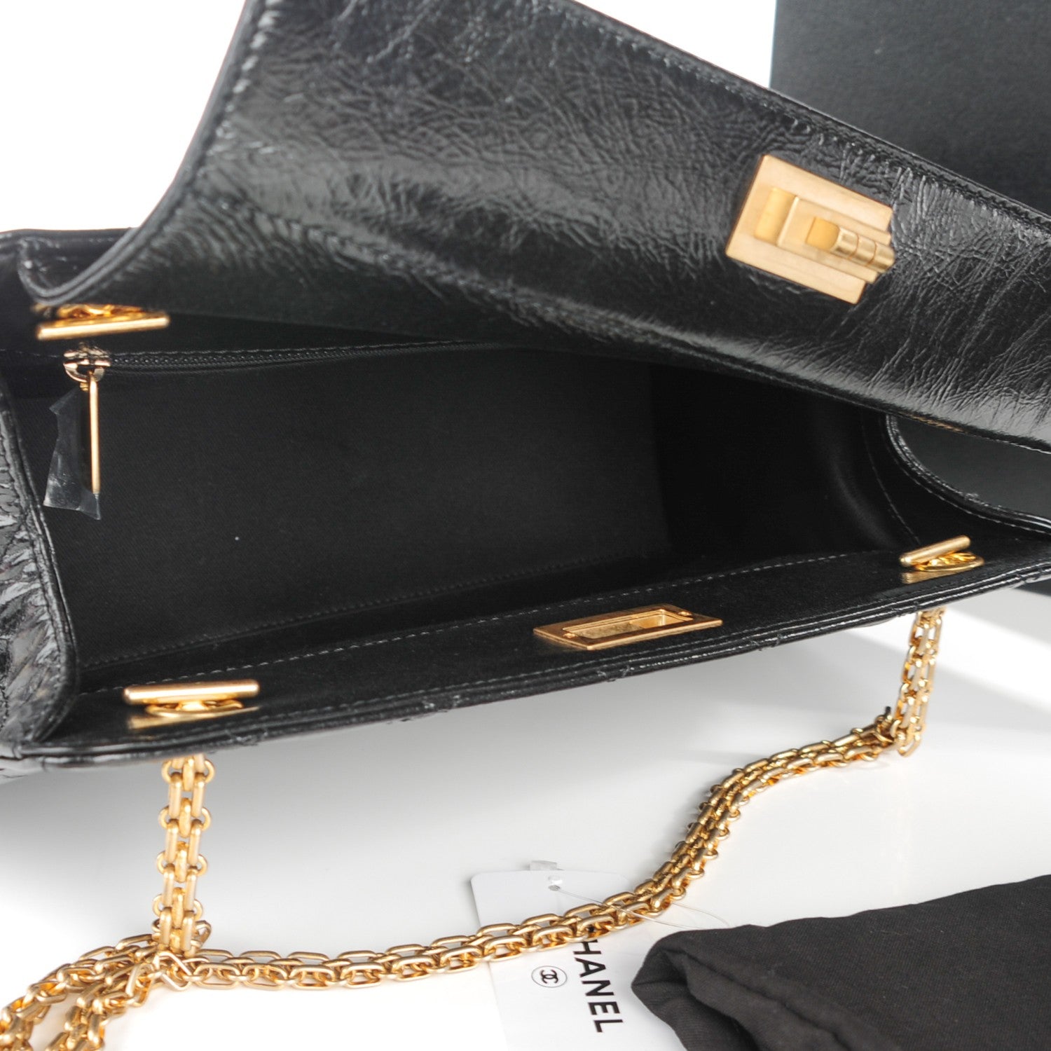 Chanel Aged Calfskin Quilted Medium 2.55 Reissue Tote Black 5 of 7