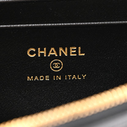 Chanel Lizard Embossed Calfskin Top Handle Slim Vanity With Chain Black 5 of 11