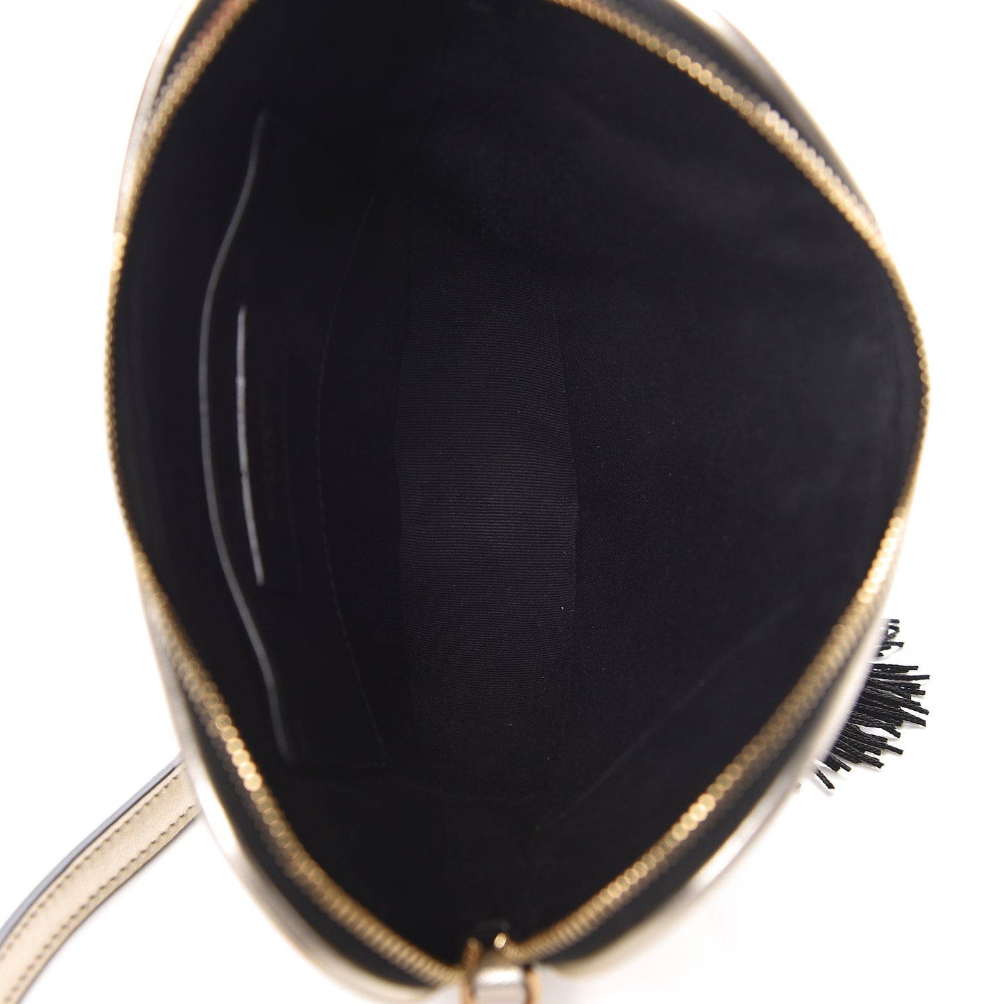 Metallic Calfskin Heart Monogram Crossbody Pale Gold