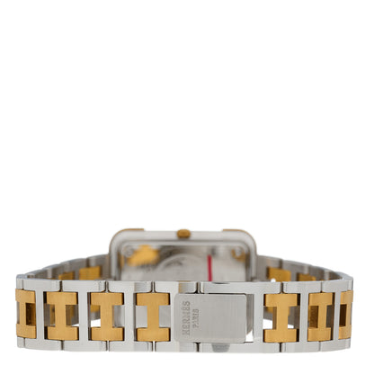 Hermes Stainless Steel 24mm Rectangle Croisiere Quartz Watch White 3 of 4