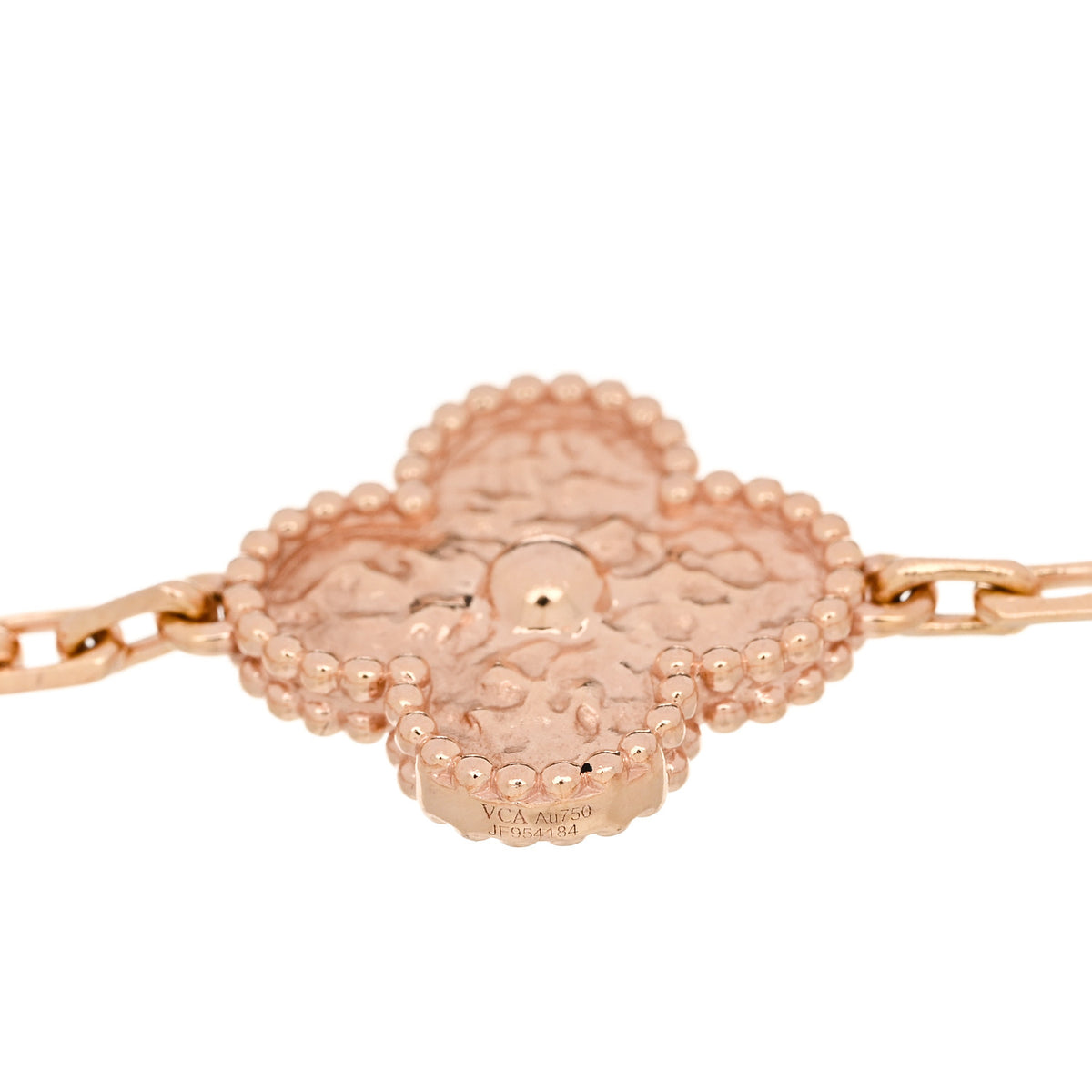 Van Cleef & Arpels 18K Rose Gold 5 Motifs Vintage Alhambra Bracelet 3 of 4