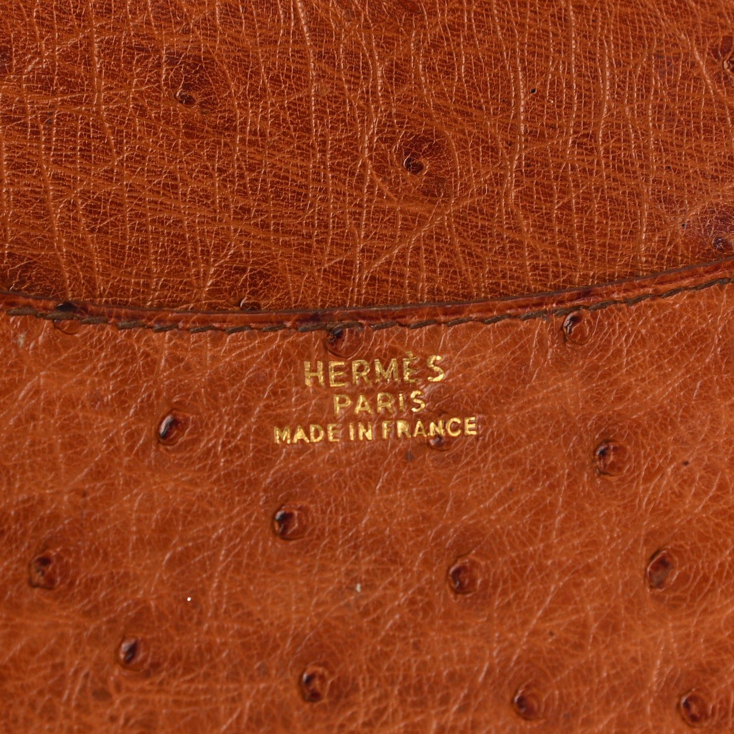 Hermes Ostrich Globe Trotter Agenda Cover PM Gold 6 of 9