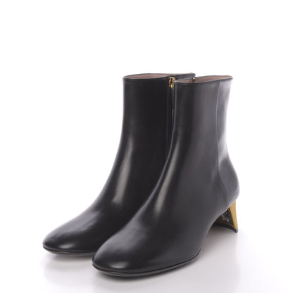 Gucci Calfskin Diamond Heel Ankle Boots 37 Black 3 of 9