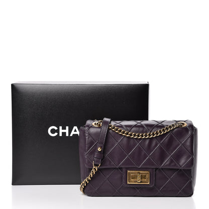 Chanel Calfskin Diamond Debossed Medium Cosmos Flap Purple 11 of 11