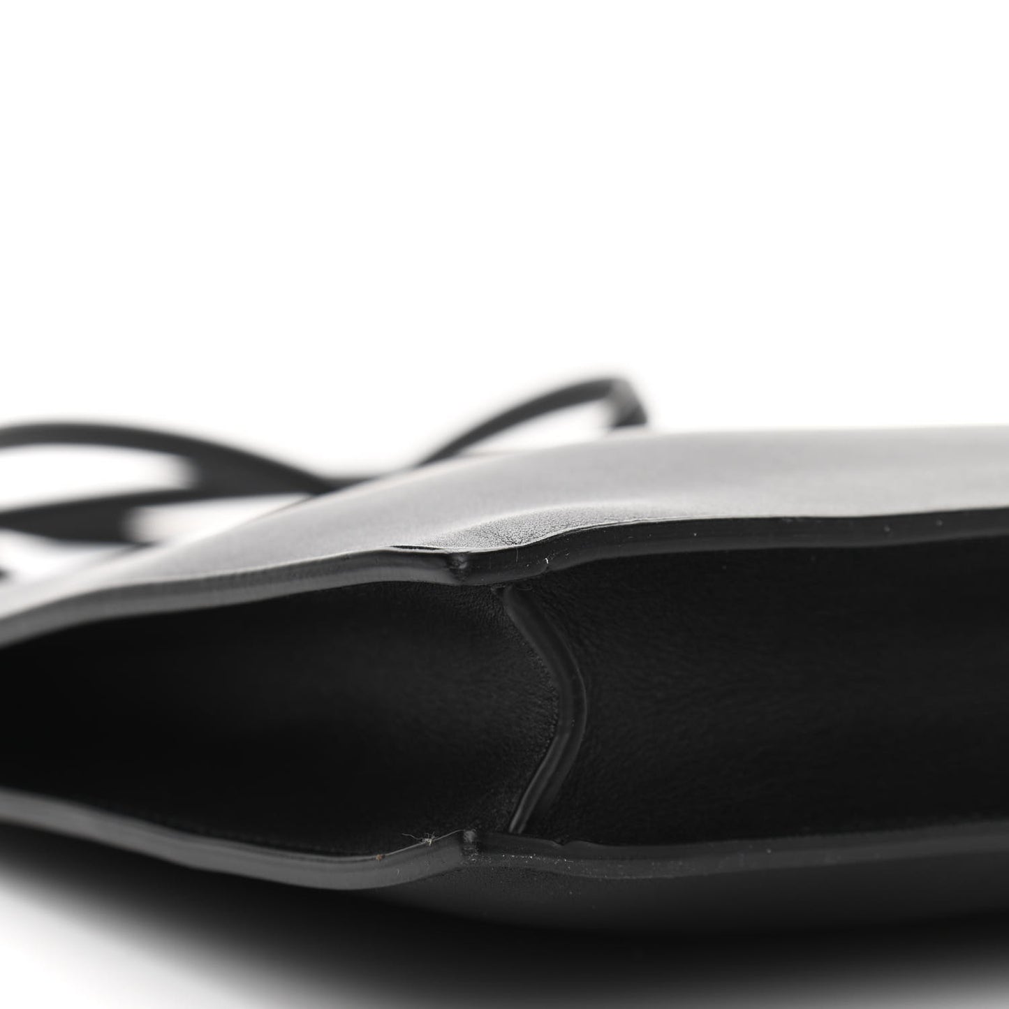 Smooth Calfskin Mini Clasp Bag Black