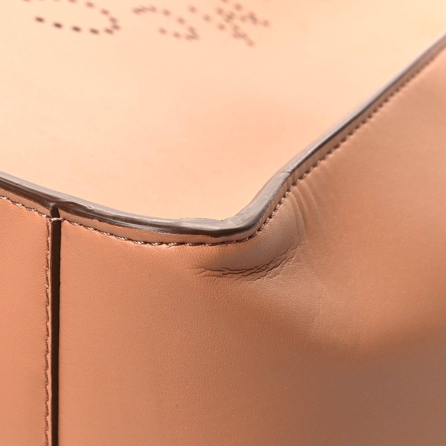 Eco Alter Nappa East West Perforated Tote Camel