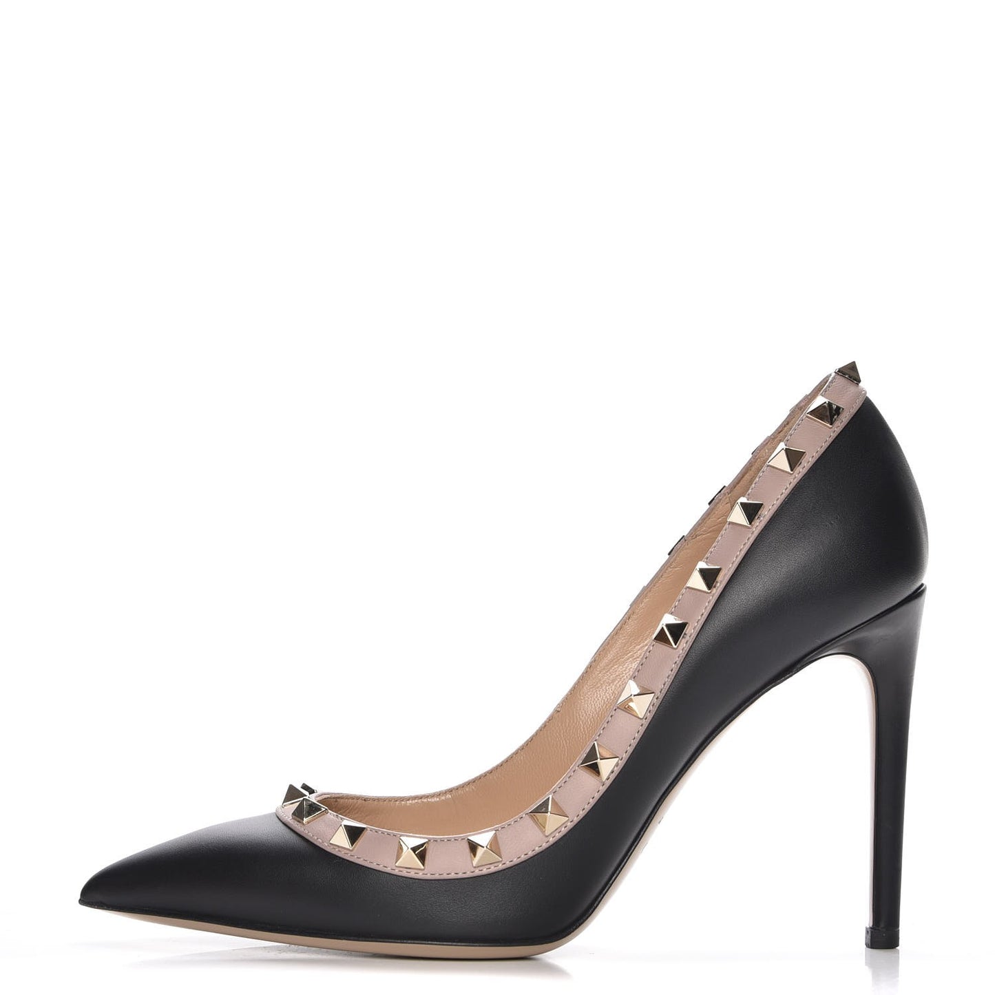 Nappa Rockstud 100mm Pumps 36 Black Poudre