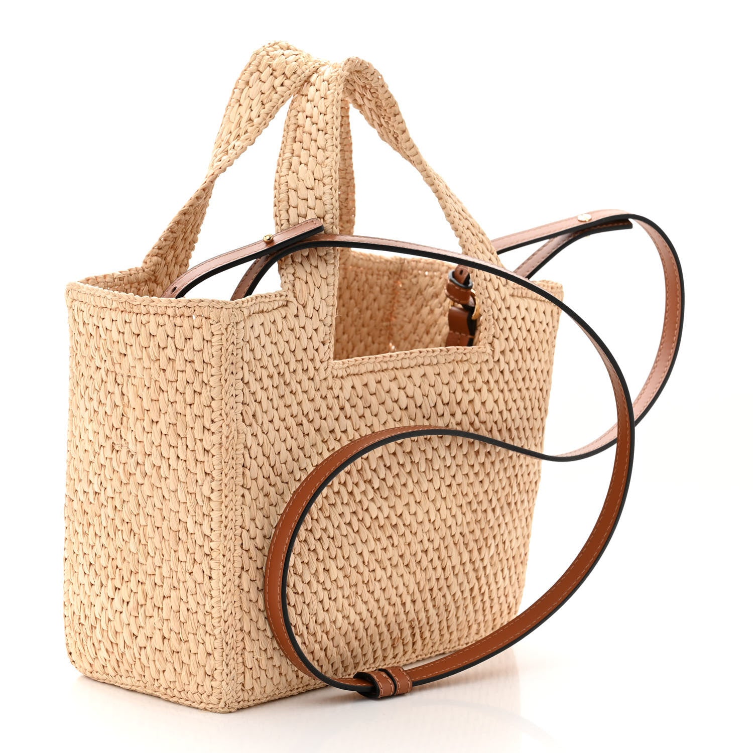 Loewe Raffia Small Paula's Ibiza Logo Tote Natural Tan 3 of 9