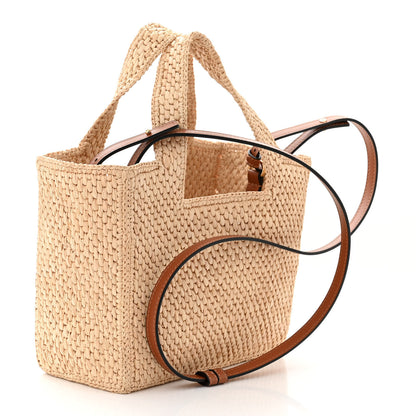 Loewe Raffia Small Paula's Ibiza Logo Tote Natural Tan 3 of 9