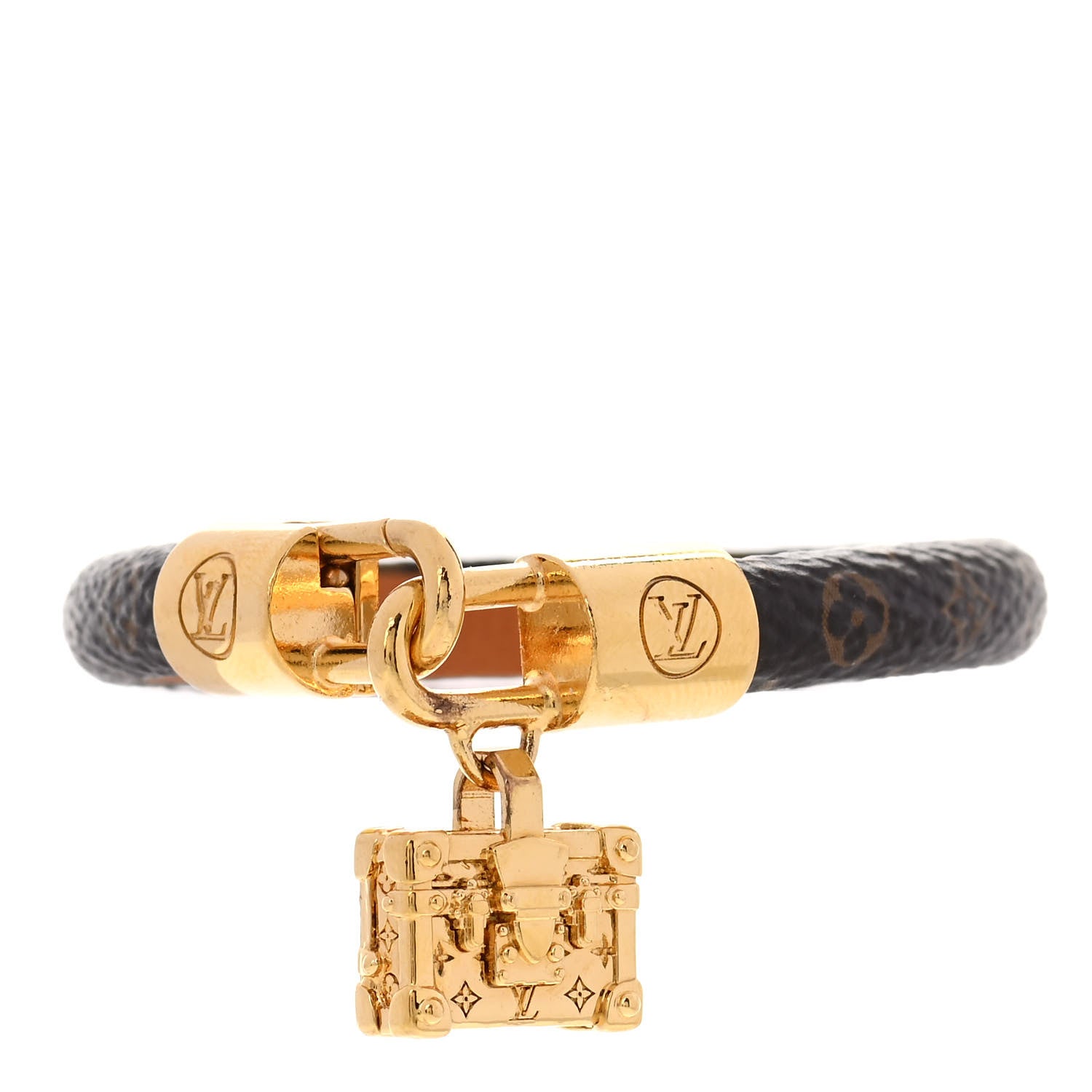 Louis Vuitton Monogram Petit Malle Charm Bracelet 17 1 of 8