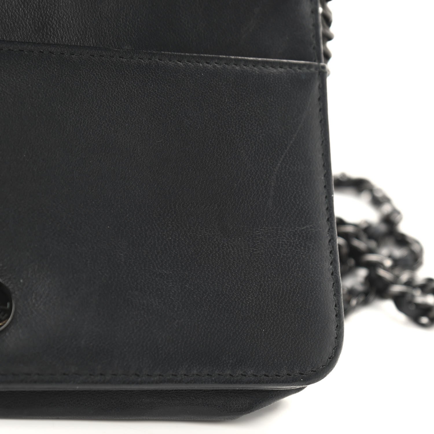 Chanel Lambskin Boy Wallet on Chain WOC So Black 14 of 17