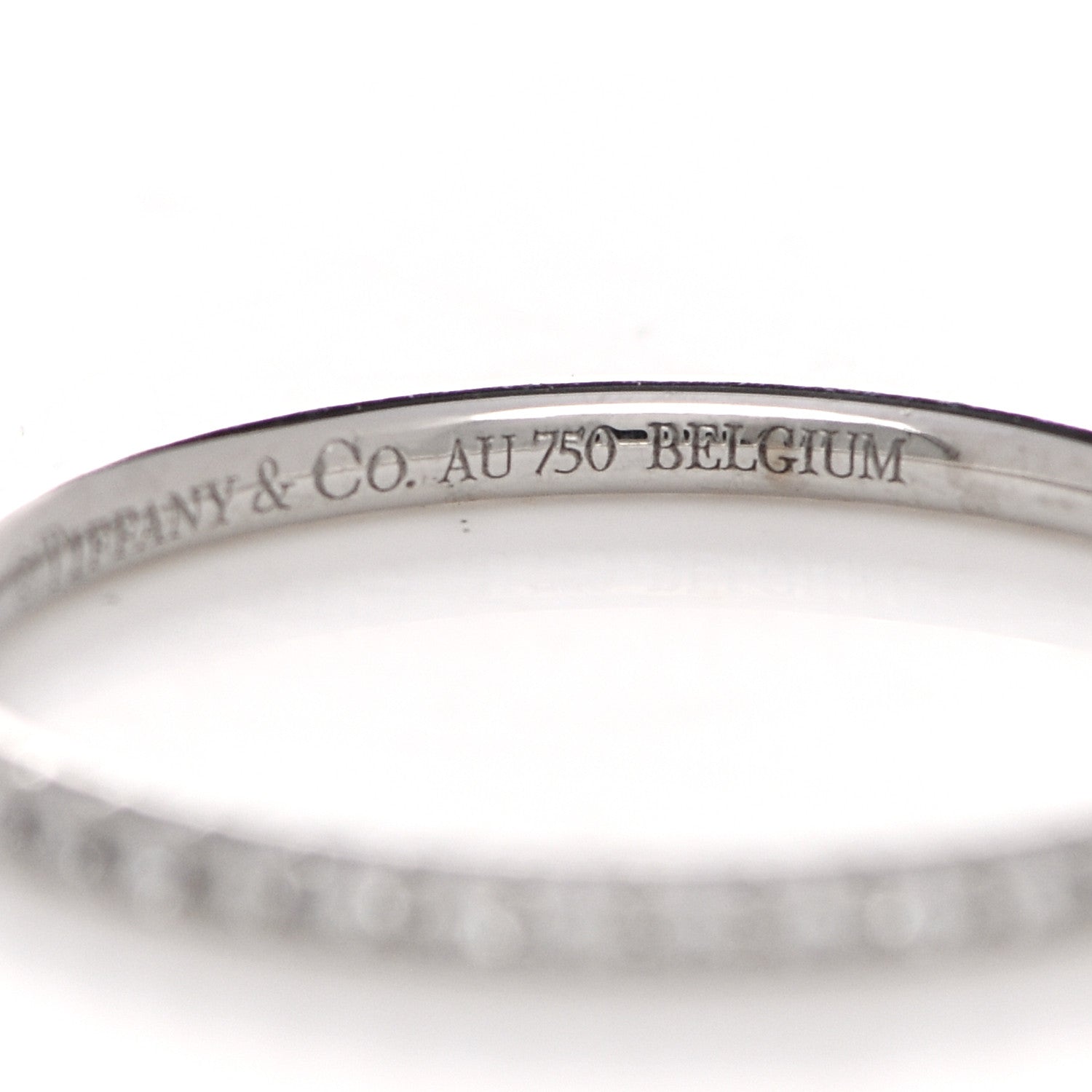 Tiffany 18K White Gold Diamond Metro Ring 52 6 5 of 5