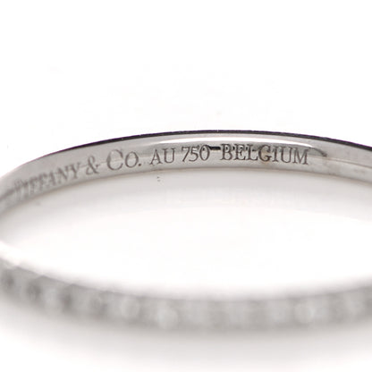 Tiffany 18K White Gold Diamond Metro Ring 52 6 5 of 5