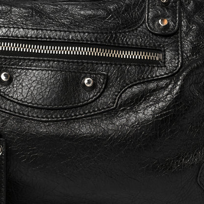 Balenciaga Agneau Arena Silver Hardware Medium Le City Black 9 of 14