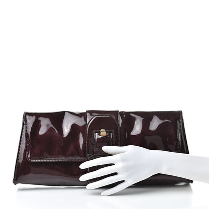 Christian Louboutin Patent Calfskin Liv Clutch Oxblood 2 of 6