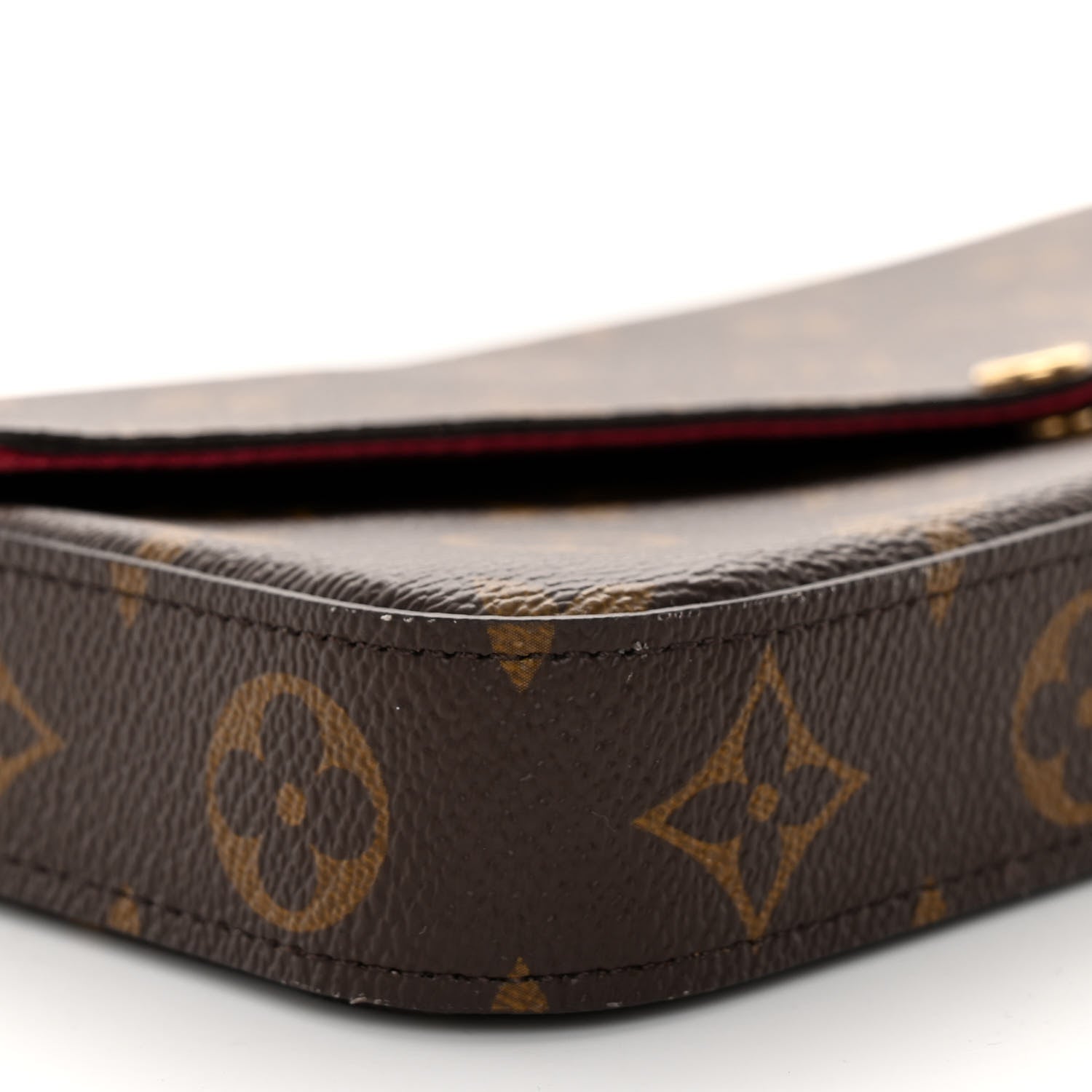 Louis Vuitton Monogram Pochette Felicie Chain Wallet Fuchsia 9 of 10
