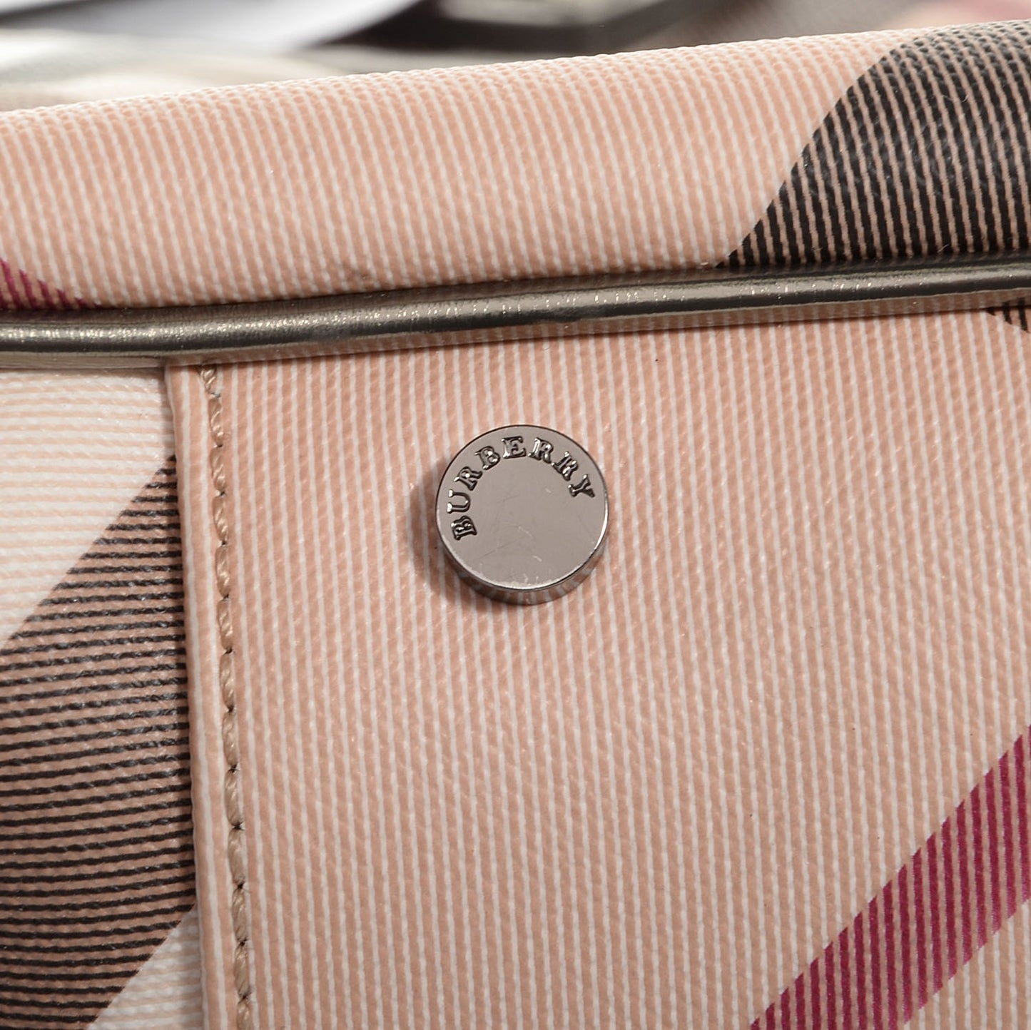 Metallic Calfskin Nova Check Tote