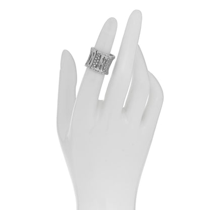 Roberto Coin 18K White Gold Diamond Wide Elefantino Ring 48 4.5 2 of 4