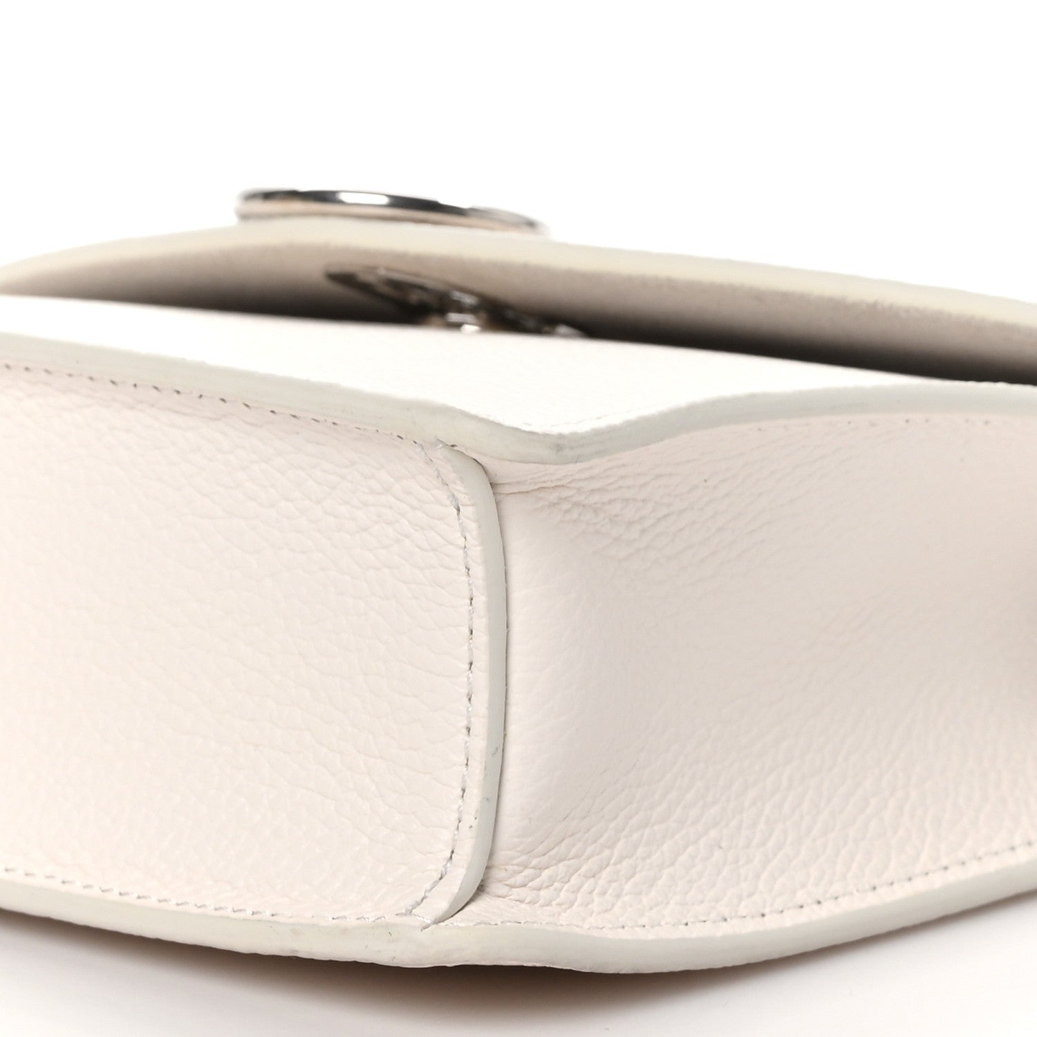 Mulberry Grained Calfskin Small Amberly Top Handle Crossbody White 9 of 10