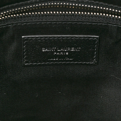 Saint Laurent Lambskin Quilted Medium Loulou Puffer Monogram Chain Satchel Black 7 of 11