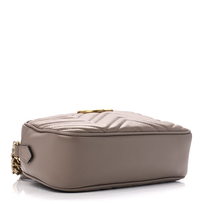 Gucci Calfskin Matelasse Small GG Marmont Chain Shoulder Bag Porcelain Rose 4 of 13