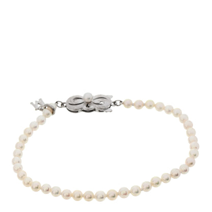 Mikimoto 18K White Gold Akoya Pearl 3.5-4mm Strand Bracelet 2 of 3