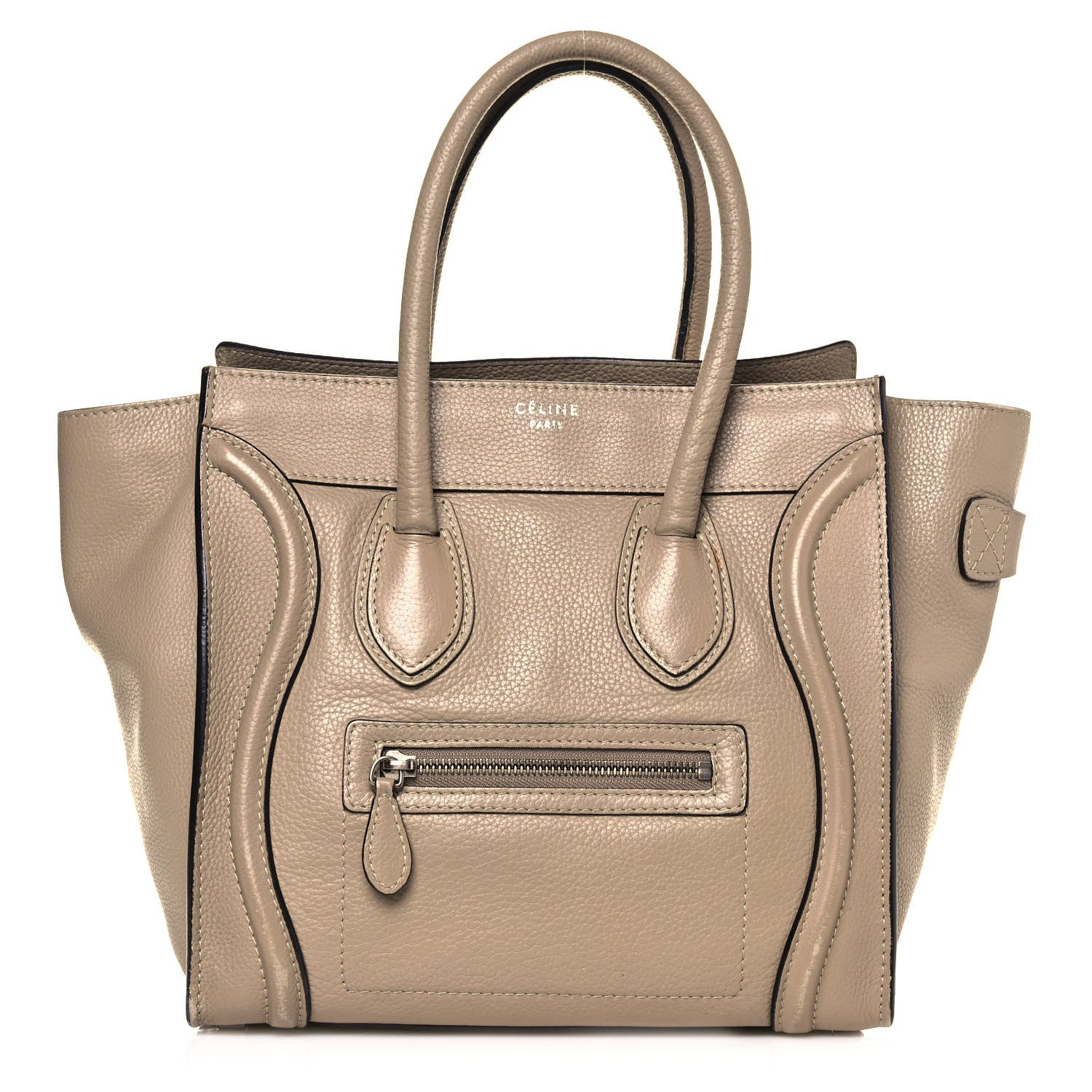 Celine Pebbled Calfskin Micro Luggage Dune 1 of 19
